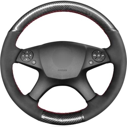 Braiding Cover for Steering Wheel Cover for Mercedes Benz W204 C-Class 2007-2010 C280 C230 C180 C260 C200 C300 Hand sewing