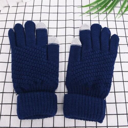 1 Pair Touch Screen Gloves For Men Women Warmer Smartphones For Driving Gloves Soft Knitting Elasticity Winter Gloves