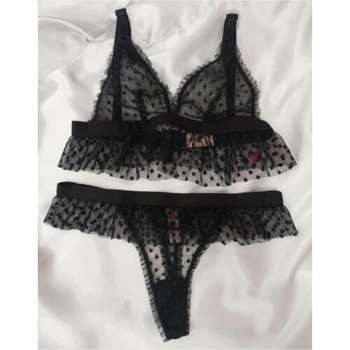 LOOK FOR YOUR WONDERFUL NIGHTS WITH ITS STUNNING ELEGANT UNDERWEAR Fancy Tulle Set FREE SHIPPING