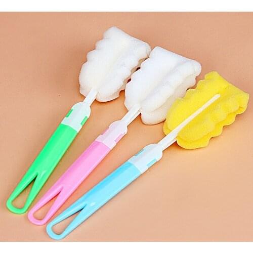 Detachable Long Handle Sponge Mug Cleaner Cup Brushes Kitchen Cleaning Tools Milk Glass Thermos Washing