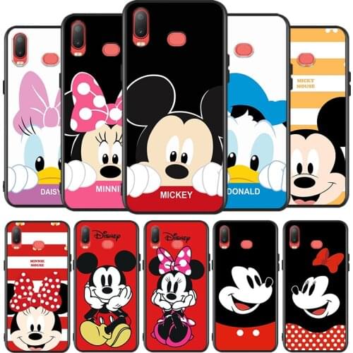 Cute couple Disney Mickey for Samsung Galaxy A9 A8 Star A750 A7 A6 A5 A3 Plus 2018 2017 2016 Silicone Soft Black Phone Case