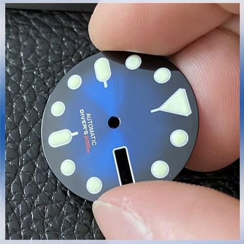 28.5mm Super C3 Luminous Watch Dial Enamel Sun Pattern Dial for SKX007 NH36A Movement Watch Accessories