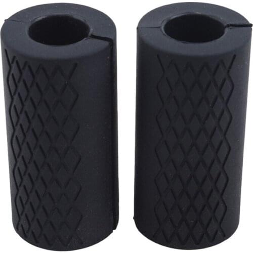 1 Pair Dumbbell Thick Bar Handles Pull Up Weightlifting Support Silicon Anti-Slip Protect Pad Body Building Fitness Equipment