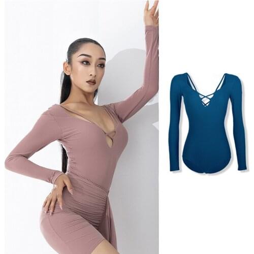 Female Latin Dance Sexy Tops Summer New Short Sleeve V-Neck Practice Clothes Rumba Shirt Samba Tango Cha Cha Clothing DWY5630