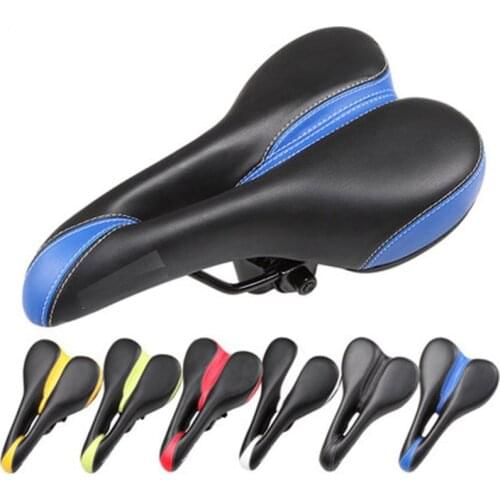 Comfortable Bicycle Seat Cushion with Wide Saddle Soft High Elastic Cotton Hollow Seat for Bicycle Mountain Bike Colorful Seat