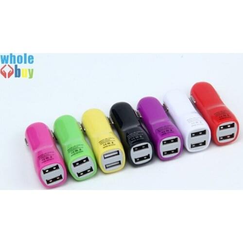 Duck mouth type USB Dual Port Universal Micro Car Charger 2 USB Devices adapter for iphone for samsung for HTC 300pcs/lot