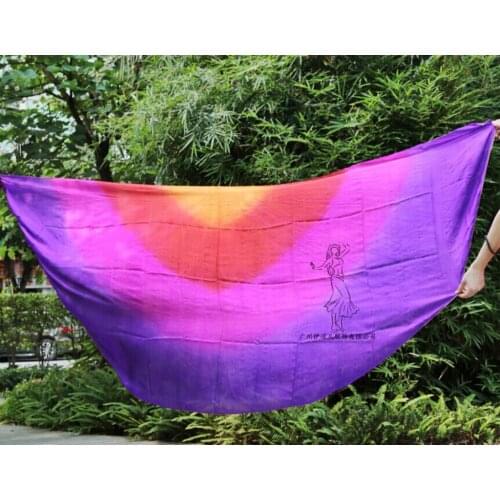 2016 design 100% real silk belly dance veil, cheap dance veils, semicercle veil wholesale 250*114cm Orange Red Rose Purple