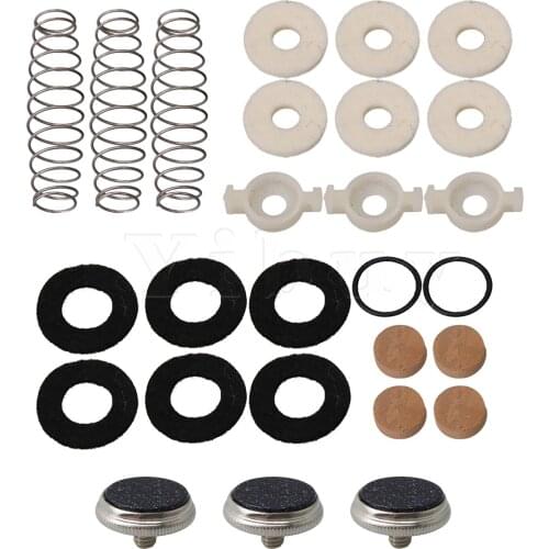 Yibuy Trumpet Valve Cork Pad Starry Sky Inlay Finger Buttons Piston Spring