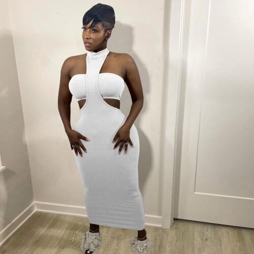 Solid Color Womens 2 Pieces Dress Outfit Strapless Tube Crop Top+Irregular Cut Out Pullover Maxi Vestidos Skinny Fit Long Dress