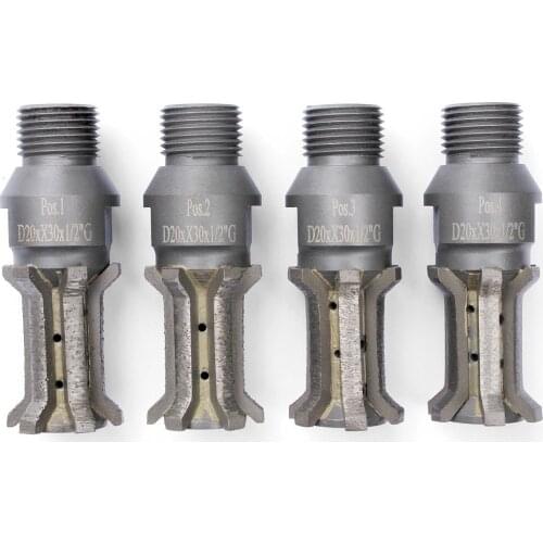 1 Piece CNC Finger Bit D20x30 For Edge Grinding Diamond Profiling Wheel 1/2 Gas Thread Profile Wheel For Granite Marble