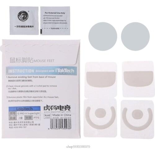 2 Sets/pack Esports Tiger Gaming Mouse Feet Mouse Skate For logitech G Pro X Superlight Mouse Glides Curve Edge Ap05 21 Dropship