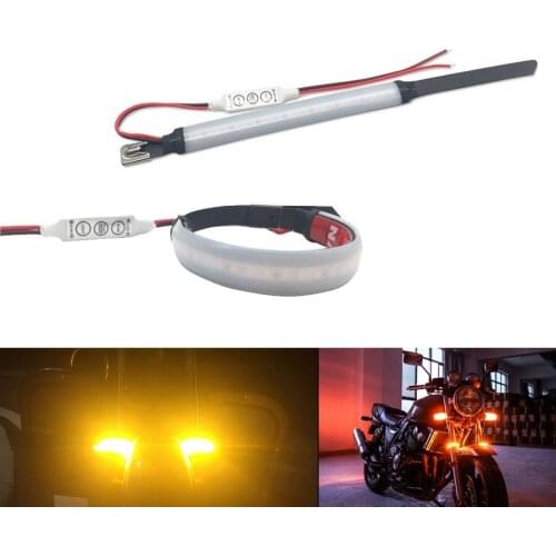 45-70mm Fork Turn Signal lights fork ring LED lights Adjustable speed Mode fork lighting 2Pieces