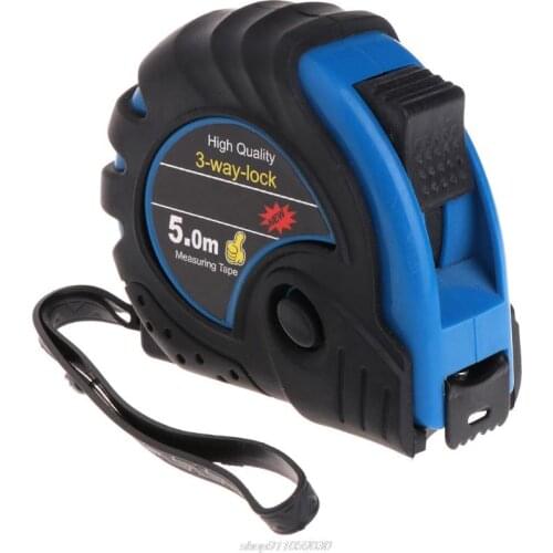 5m 7.5m Retractable Tape Measure 3-Way-Lock Metric Rubber Measuring Tape Rule N11 20 Dropshipping