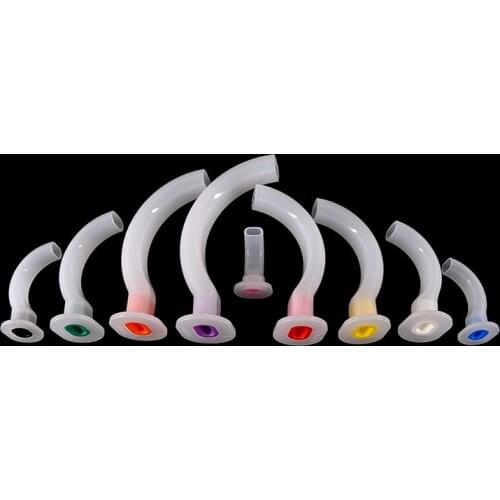 9 PCS Mixed Disposable Oral Air Way White Color Coded Guedel Airway Tube For First Aid Airway Tube Gas Guide Tube For Patients
