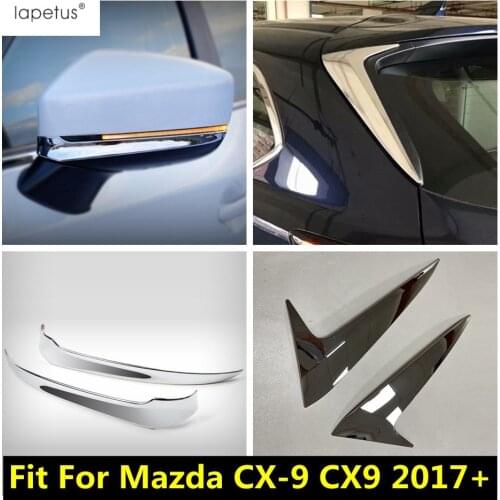 Accessories For Mazda CX-9 CX9 2017 - 2020 ABS Chrome Outside Rearview Mirror / Rear Door Window Strip Molding Cover Trim Kit