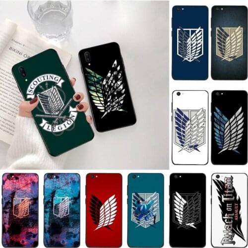 Attack on titan emblem badge logo Phone Case For Vivo Y91c Y17 Y51 Y67 Y55 Y7s Y81S Y19 V17 vivos5