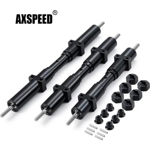 AXSPEED Metal RC Car Unpowered Rear Axle 133.5mm/155mm/182mm for 1/14 Tamiya Trailer Tractor RC Car Truck DIY Upgrade Parts