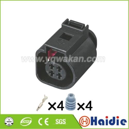 Free shipping 5sets 4pin VW 1.5mm temperature sensor plug 4B0 973 712 auto electric waterpfoof connectors 4B0973712