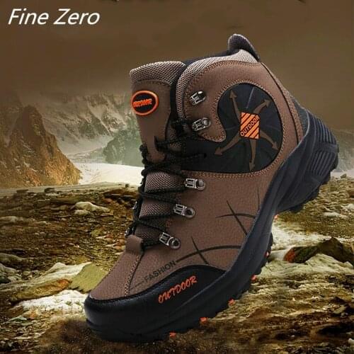 New Season Ankle Boots Men Leather Casual Shoes Outdoor Camping Waterproof Work Tooling Mens Boots Sneakers Military Army Botas