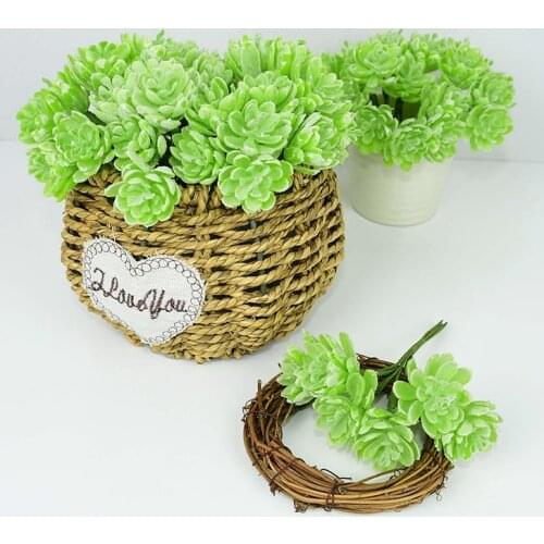 A Bunch Of Six Small Branches Artificial Grass Green Fake Plants Plastic Plants Garden/Room/Officie Desktop Decorations