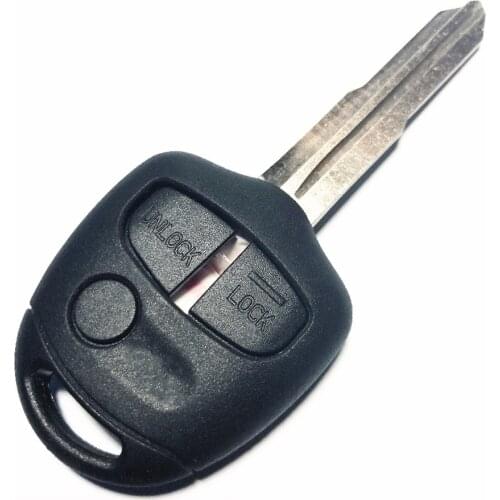 Remote Case Fob Cover For MITSUBISHI Lancer Evolution Grandis Outlander 2 3 Button Replacement Key Shell Left Groove on Blade