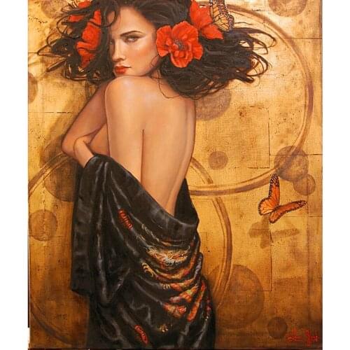 Kimono sexy beauty 3d square Diamond nude Painting Kits Diamonds Embroidery Home Decoration Mosaic Pictures of Rhinestones Z153