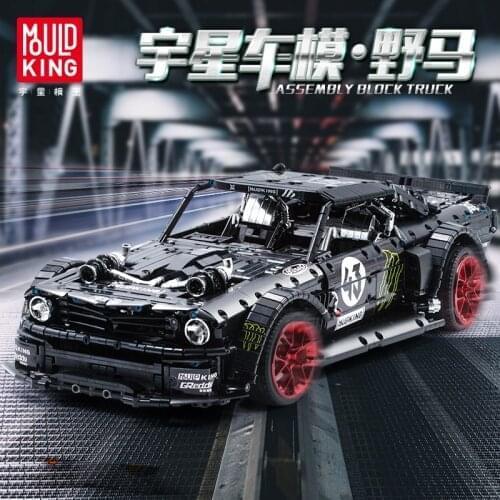 Remote Control Bricks Ford Mustang Hoonicorn RTR V2 Educational Model Kit Fit Electric MOC-22970 Building Blocks Toys