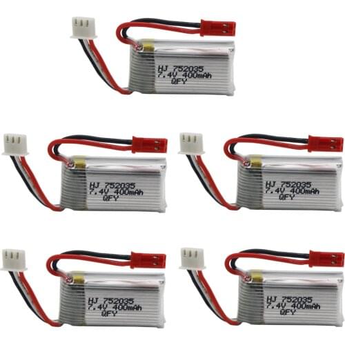7.4V Lipo Battery For RC Airplane Quadcopter Drone Helicopter Toys Spare Parts 2S 7.4V 400mah Lipo Battery with JST Plug