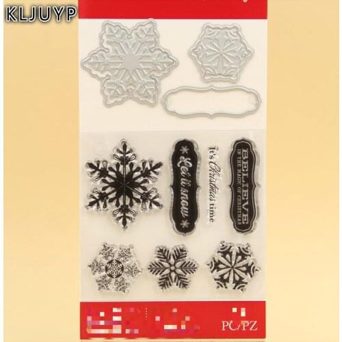 KLJUYP Christmas Time Metal Cutting Dies and Stamps for DIY Scrapbooking/photo album Decorative Embossing DIY Paper Card