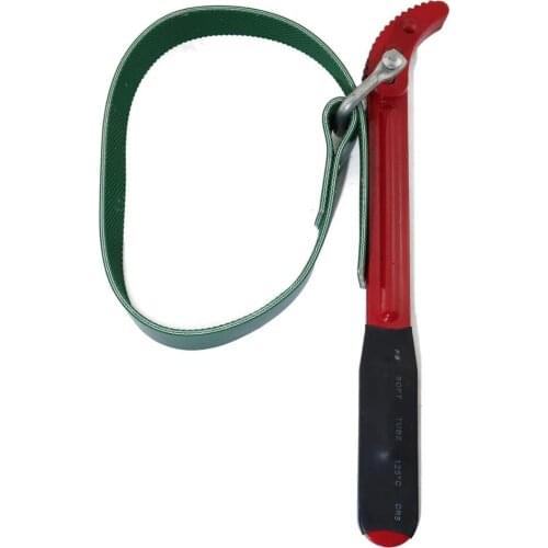 Multi-Purpose Belt Strap Wrench, 21.2"(540mm) Capacity Adjustable Strap and 10.4"(265mm) Steel Handle-Green