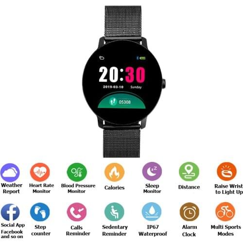Men 2019 New Smart Watch Gift Multi-Sports Modes Weather Report Calls Reminder Heart Rate Blood Pressure IP67 Fitness Tracker