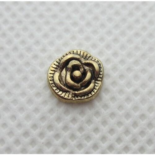 New Arrival 20pcs/lot Gold Rose Flower Floating Charms Living Glass Memory Lockets Pendants DIY Jewelry Accessories Charms