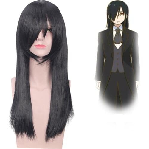 Anime Kobayashi san Chi no Maid Dragon Fafnir Cosplay Wig Miss Kobayashis Dragon black long Hair Halloween Wigs