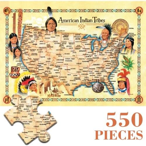 MaxRenard Jigsaw Puzzles 550 Pieces 61*46cm Paper Assembling Indian Landscape Painting Puzzles for Adults Kids Educational Toys