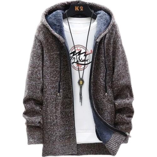 Benefits of Free Autumn Korean Hooded Men Thick Sweaters with Velvet Mens Cardigan Knitted Sweatercoats Solid Jacket Male M-3XL