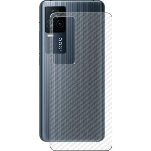 5PCS For vivo iQOO 7 iQOO7 6.62" 3D Transparent Carbon Fiber Rear Back Film Stiker Screen Protector