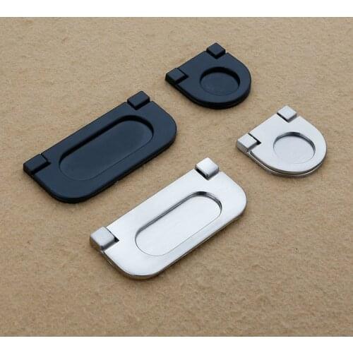 Modern open drawer handle American flip handle secretly buckle furniture hardware accessories