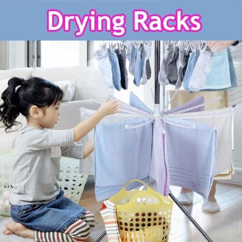 Drying Rack Ornament Shelf Hanger Stainless Steel 3 Layer Rotatable Convenient Household Foldable Tools Device Holder