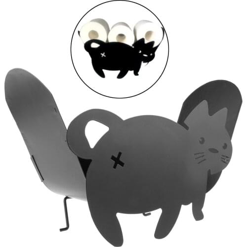 Toilet Paper Roll Holder Bathroom Kitchen Accessories Tissue Storage Stand Rack Cast Iron Roll Storage Bathroom Decoration