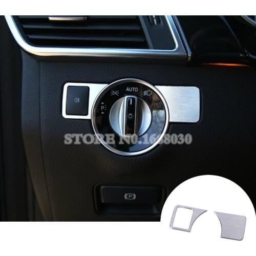 Inner Headlight Switch Button Trim Cover For Mercedes Benz GLE GLS W166 X166 C292 2015-2019 Car accesories interior Car Trim