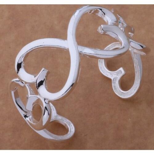SZ-AB125 Hot Selling Silver Color Gift Women Lady Nice High Quality Fashion Jewelry 38 Bracelet - No Words /aiwajada Bvbakmia