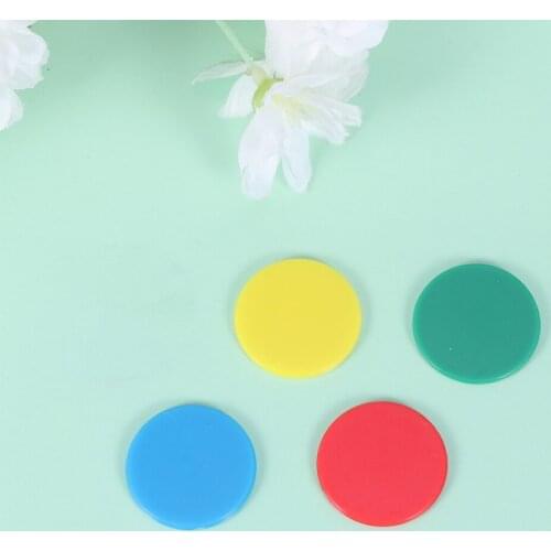 100Pcs Round Game Chips Counting Round Pieces Acrylic Colored Slices Bingo Chips Games Supplies for Home Shop Bar