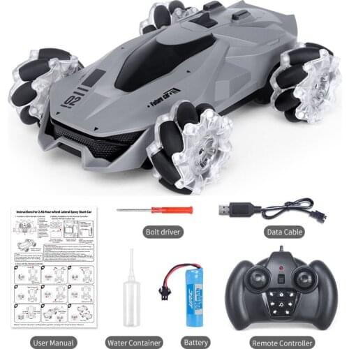 2.4G 4WD RC Stunt Car Drift Off-Road Vehicle Toy 1:24 Remote Control Spray Rc Cars Model With Light Music Children Toys Gift