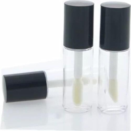 20/50/100pcs Round Small Capacity Lip Gloss Bottle Plastic Empty Cosmetic Lip Oil Refillable Tube Liquid Lipstick Storage Bottle
