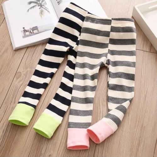 2021Girls leggings Girls Pants Baby Toddler Kids Children Classic Leggings Baby Girls Striped leggings 2-7Y baby girl leggings