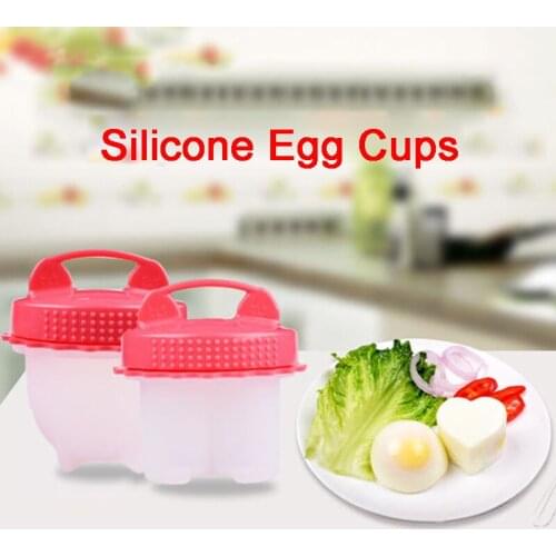 4pcs/set Portable Silicone Egg Poacher Egg Cooker Boiler Maker Portable Boiled Egg Cooking Cup Steamed Kitchen Tools Breakfast