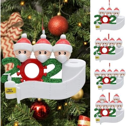 36 Style 2020 Personalized Family Christmas Ornament Pvc DIY Name Blessing Christmas Tree Ornament New Year Merry Christmas Gift
