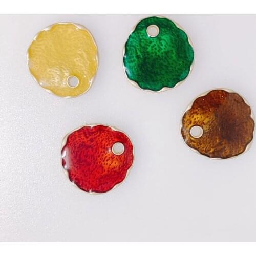 4 pieces / lot New personality alloy color drip oil drop earrings earrings accessories material Other