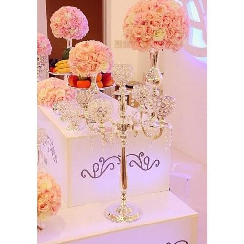 86cm Tall Crystal Wedding Candelabras Table Centerpiece 10 pcs/lot