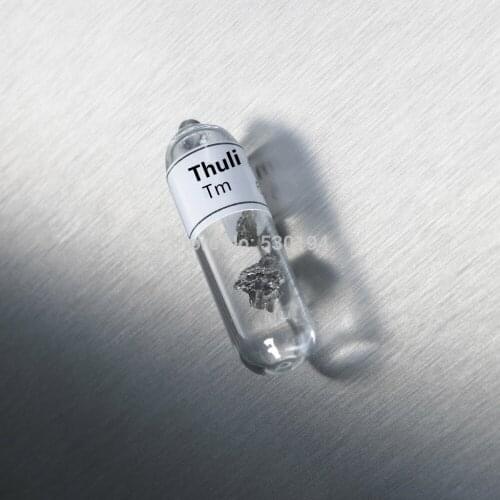 99,99% Thulium Metal,Thulium Tm Beautiful Shiny Distilled Crystals,1 Gram In Glass Ampoule